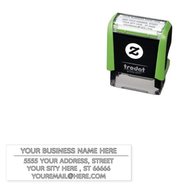 Your Business Name Email Address Stamp Template (In Situ)