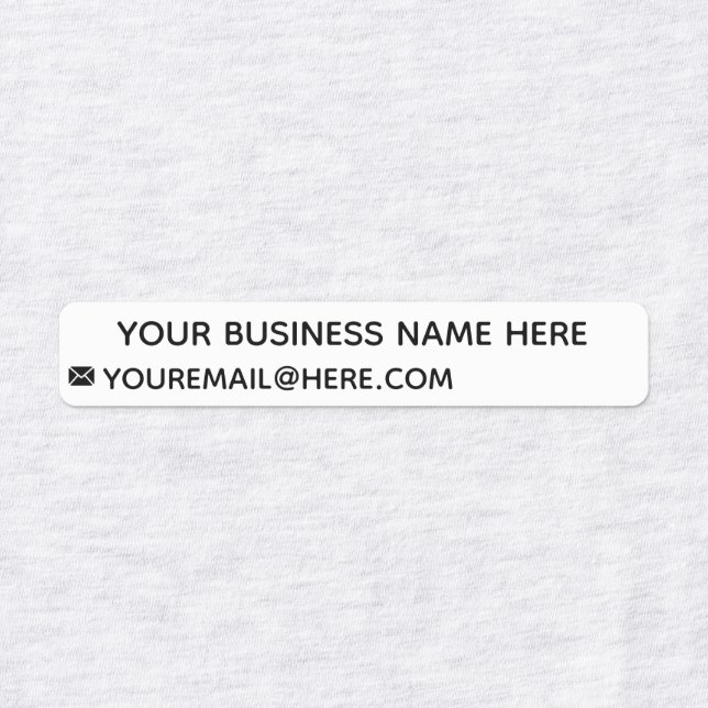 Your Business Name Email Info Personalised Labels (Design 1)