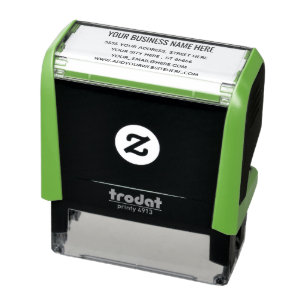 Your Business Name Info Address Self-inking Stamp
