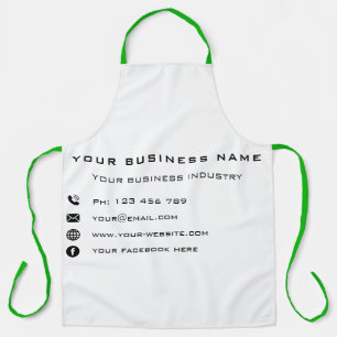 Your Business Name Info Company Apron Template