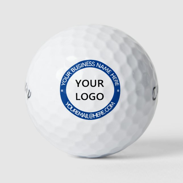 Your Business Name Logo E-mail Simple Personalised Golf Balls (Front)