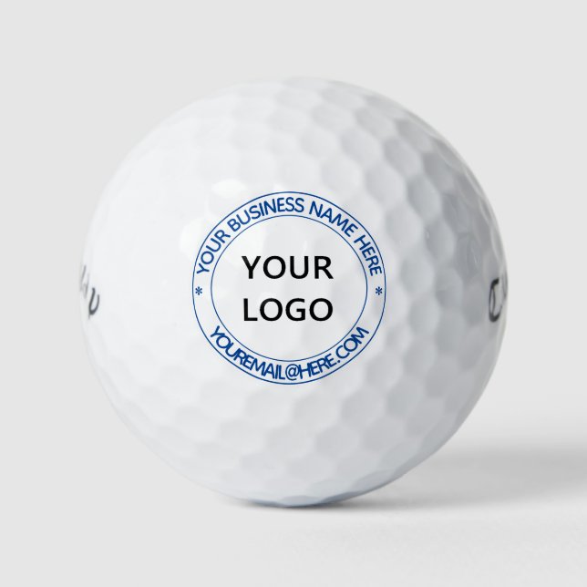 Your Business Name Logo E-mail Text Golf Balls (Front)