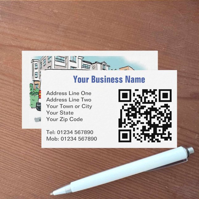 Your Business Name on a Van Plus QR Code Card (Creator Uploaded)