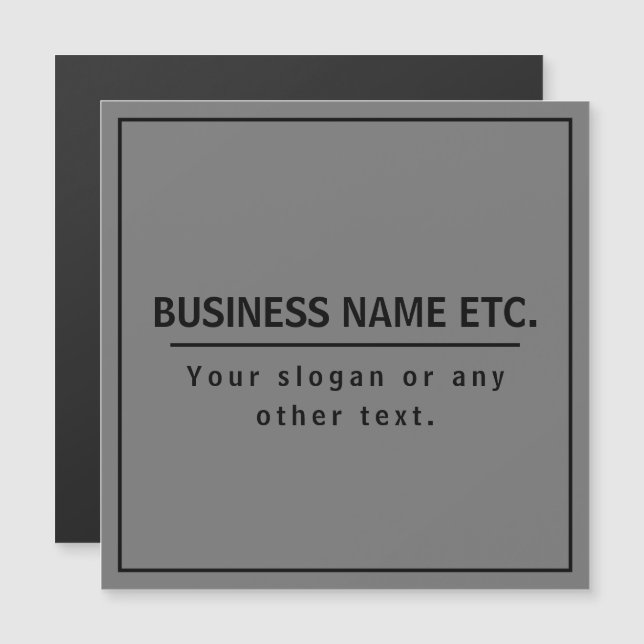 Your Business Name or Brand Etc. Dark Grey & Black (Front/Back)