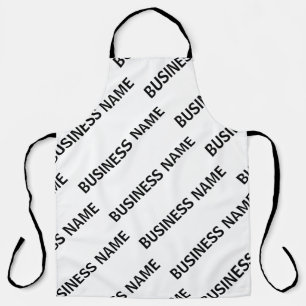 Your Business Name Pattern   Black & White Apron