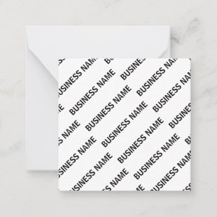 Your Business Name Pattern Black & White Card