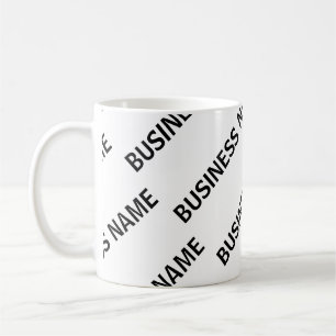 Your Business Name Pattern   Black & White Coffee Mug