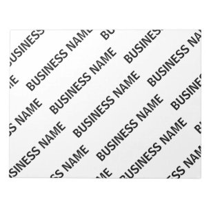 Your Business Name Pattern   Black & White Notepad