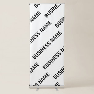Your Business Name Pattern Black & White Retractable Banner