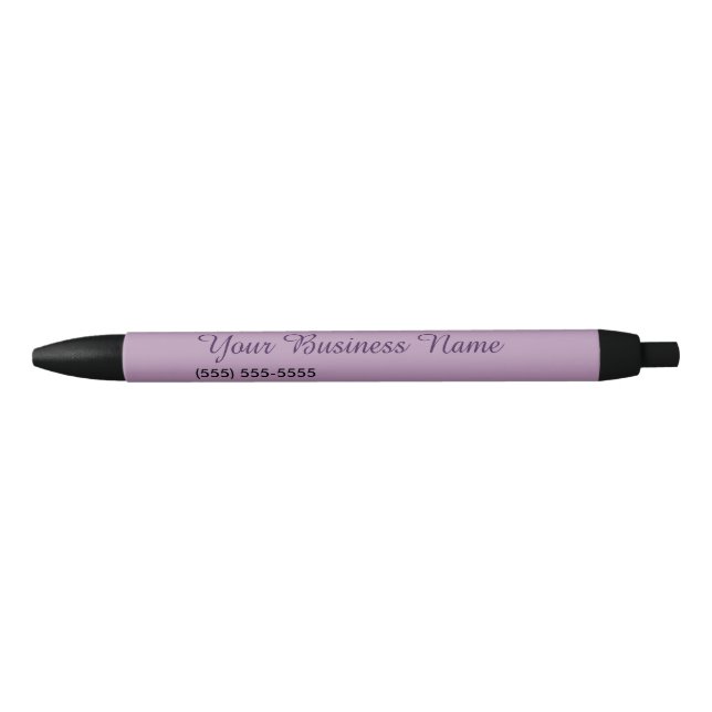 Your Business Name Website Phone Customisable Black Ink Pen (Front)
