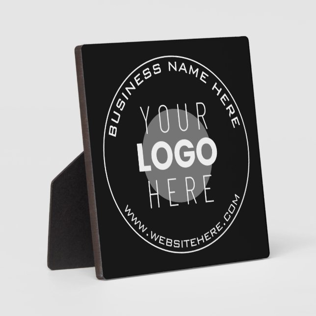 Your Business Name, Website + Uploaded Image Plaque (Front)