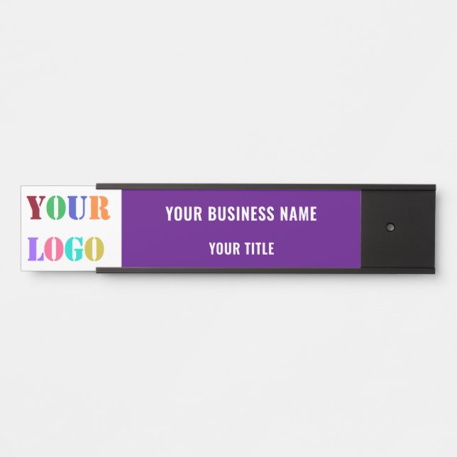 Your Business Office Logo Name Door Sign Example (Front)