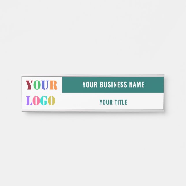 Your Business Office Logo Name Door Sign Template (Front)