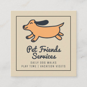 Your Business Pet Services Square Business Card