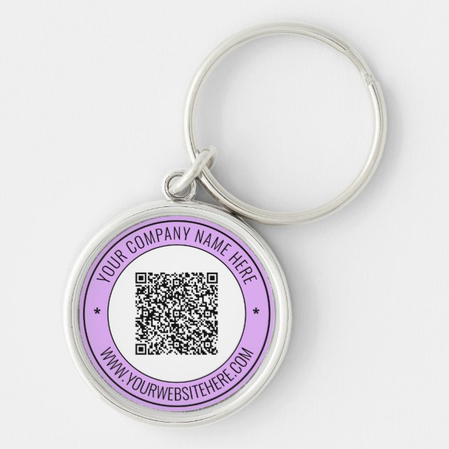 Your Business Promotional QR Code Keychain Example (Front)