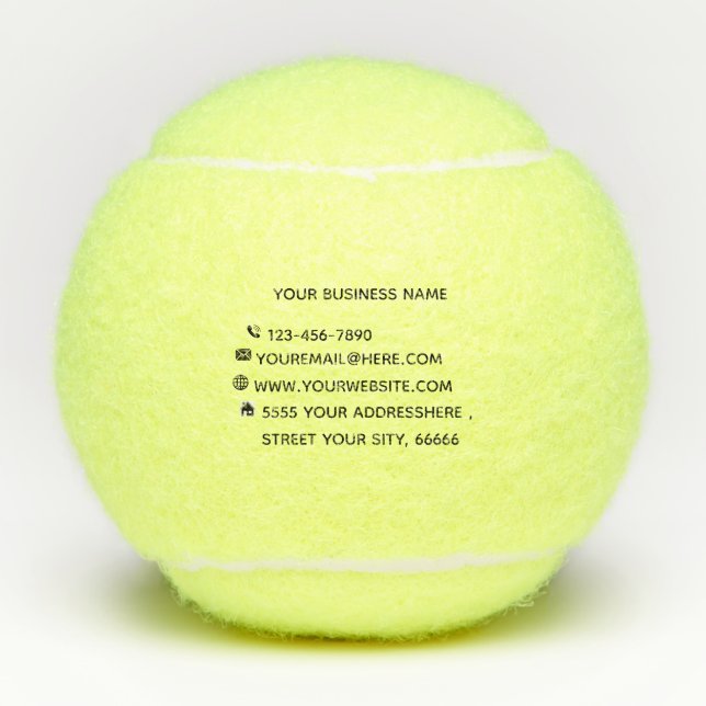 Your Business Promotional Tennis Balls Template (Front)
