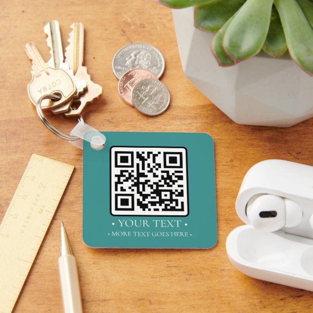 Your Business QR Code Key Ring (Desk)