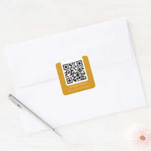 Your Business QR Code Square Sticker