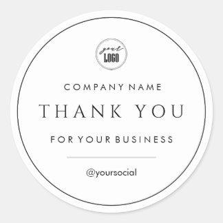 Your Business Thank You Classic Classic Round Sticker