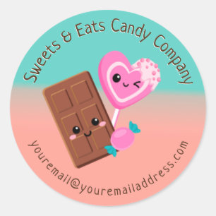 Your Candy and Chocolate Company Classic Round Sticker