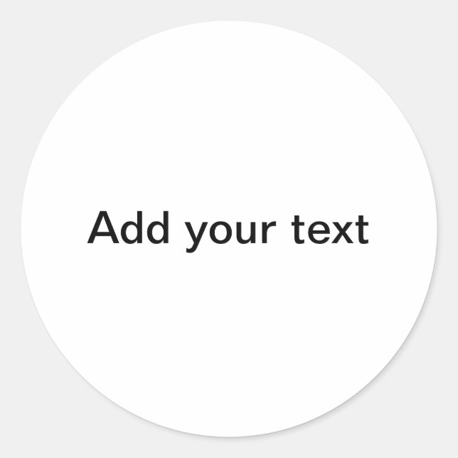 "Your Canvas" Classic Round Sticker (Front)