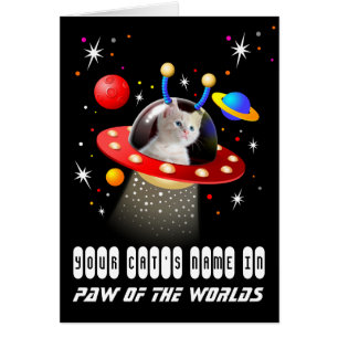 Your Cat in an Alien Spaceship UFO Sci Fi Scene