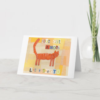 Your Cat Looks Like a Cheeto Card