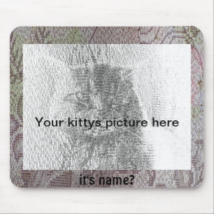 Your cat picture with lace border mouse mat
