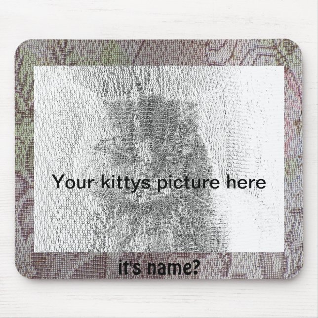 Your cat picture with lace border mouse mat (Front)