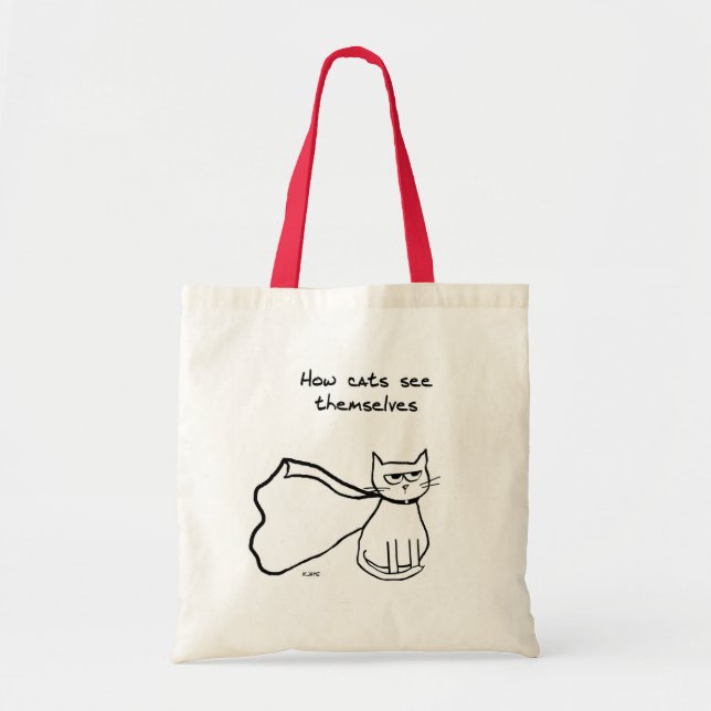 Your Cat the Superhero - Funny Cat Gift Tote Bag (Front)
