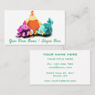 Your Chicken Farm Funny Business Card Template