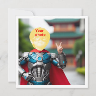 Your child as a superhero, custom superhero card