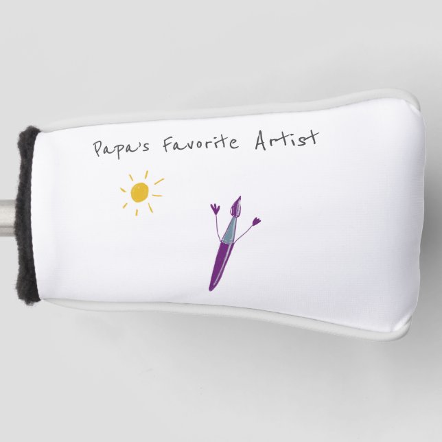 Your Child’s Artwork On A Golf Head Cover (Front)