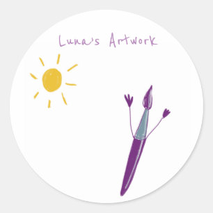 Your Child’s Artwork On A Sticker