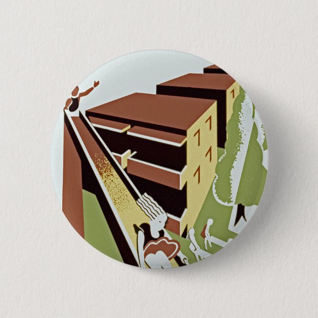 Your Children Like These Low Rent Homes 6 Cm Round Badge (Front)