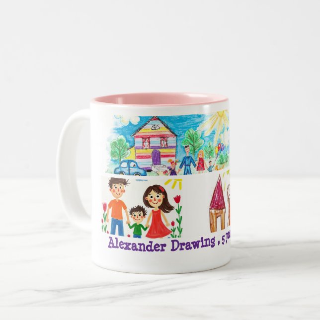 your Child's 4 Artwork School this Coffee Mug (Front Left)