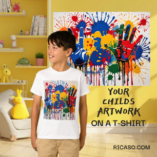 Your Childs Artwork One Of A Kind Personalised T-Shirt