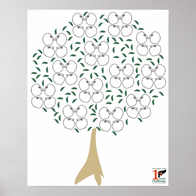 Your Child's Food 1 Year Challenge Tracking Poster (Front)