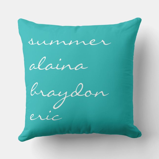 Your Childs Name Children Brother Sisters Baby Cushion (Back)