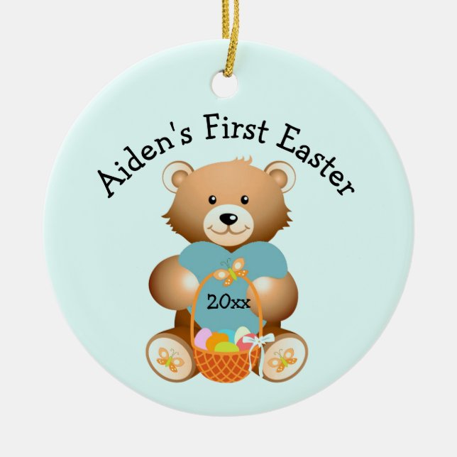 Your Child's Name First Easter Ornament (Front)