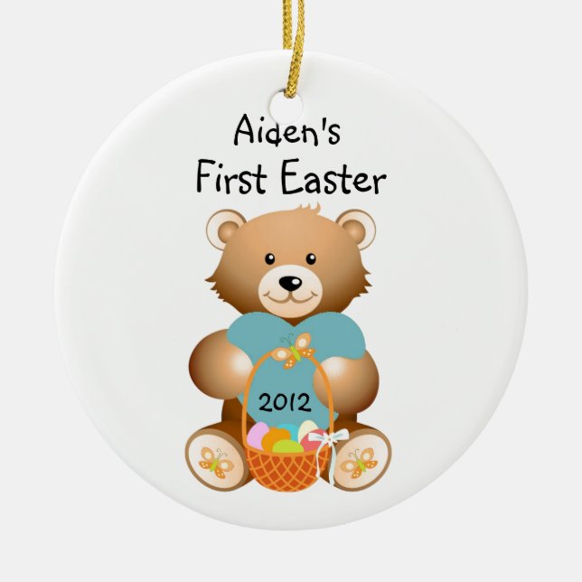 Your Child's Name First Easter Ornament (Front)