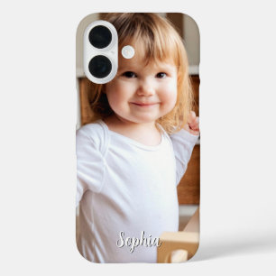 Your Child's Photo & Script Name iPhone 16 Case