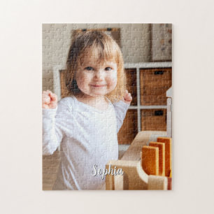 Your Child's Photo & Script Name Jigsaw Puzzle