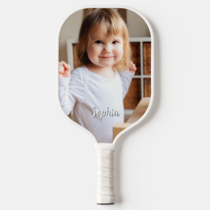 Your Child's Photo & Script Name Pickleball Paddle