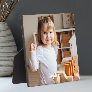 Your Child's Photo & Script Name Plaque