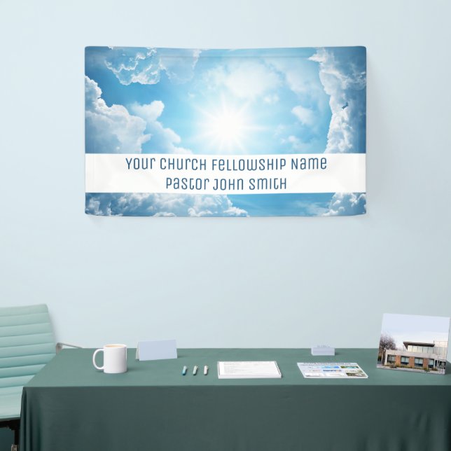 Your Church Fellowship Blue Heavenly Sky Banner (Tradeshow)