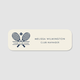 Your Club Name Tennis Team Manager Name Tag