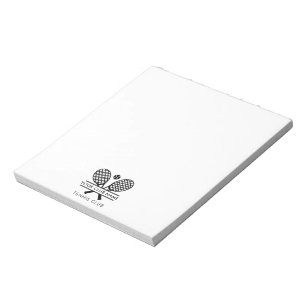 Your Club Name Tennis Team Staff Any Colour Logo Notepad