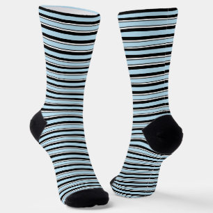 Your Color, Black and White Stripes Socks