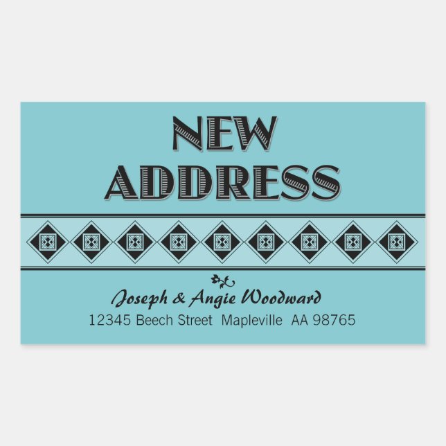 Your Colour Choice! Custom New Address Stickers (Front)